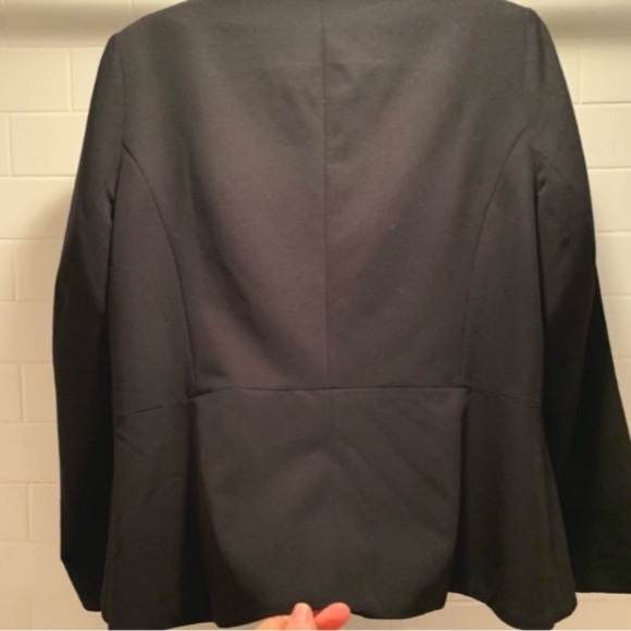 Worthington Black Blazer with Black and White Striped Lining Size 1X - Picture 3 of 8